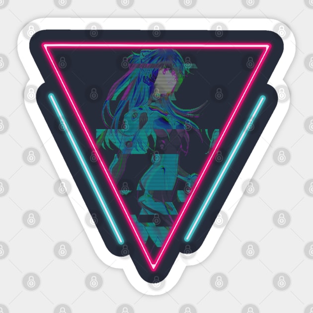 Evangelion Retro Glitch Sticker by valival